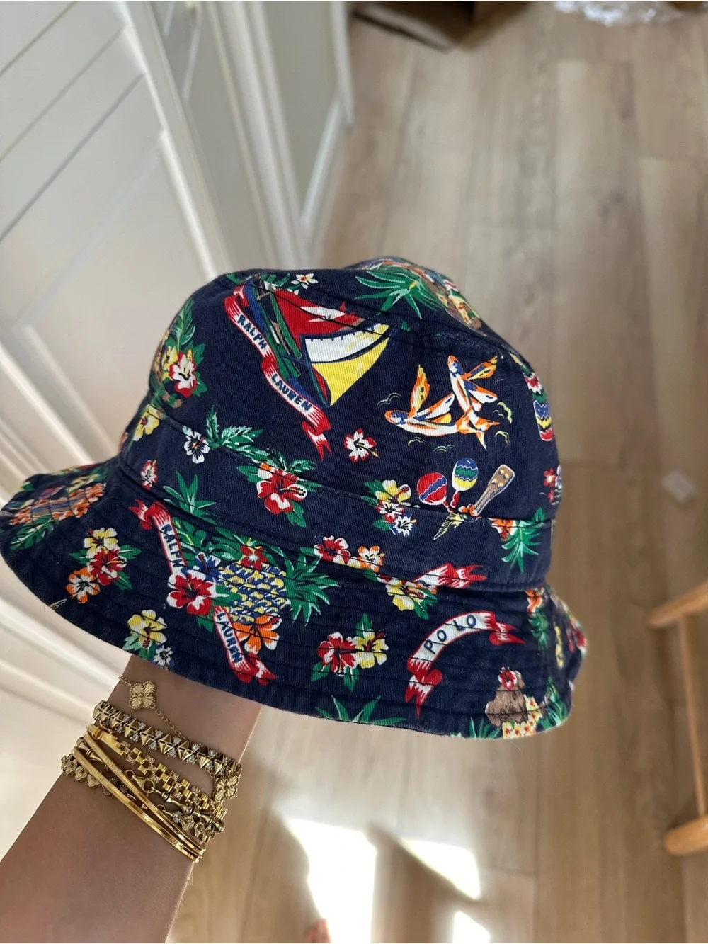 Polo by Ralph Lauren Navy Tropical Floral Bucket Hat